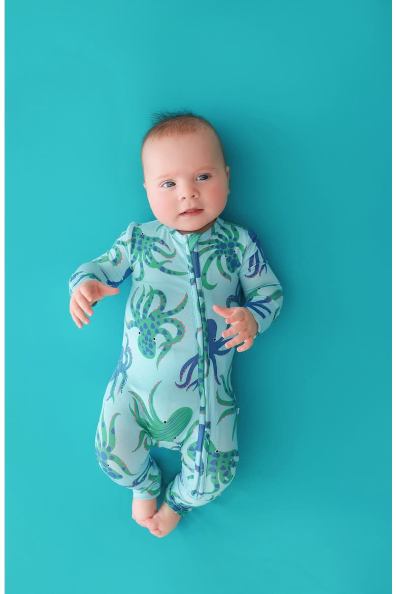 Fitted Convertible One-Piece Pajamas, Alternate, color, BLUE