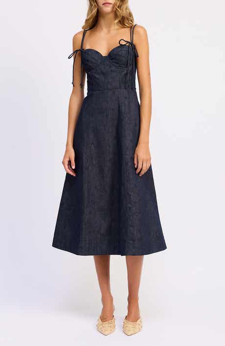 Darby Sweetheart Neck Midi Dress