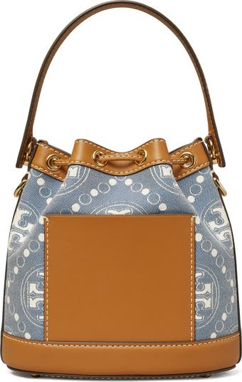 Tory Burch T Monogram Denim Bucket Bag | Nordstrom