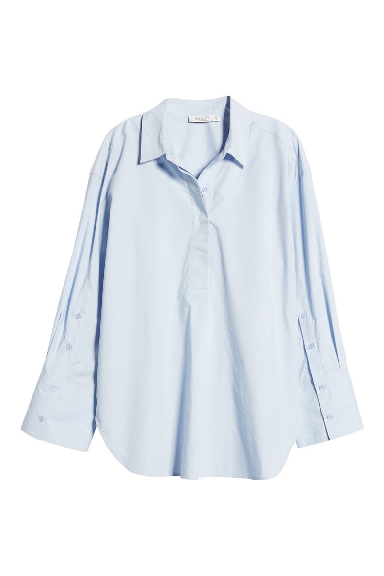 Gila Cotton Button-Up Shirt, Alternate, color, KENTUCKY BLUE
