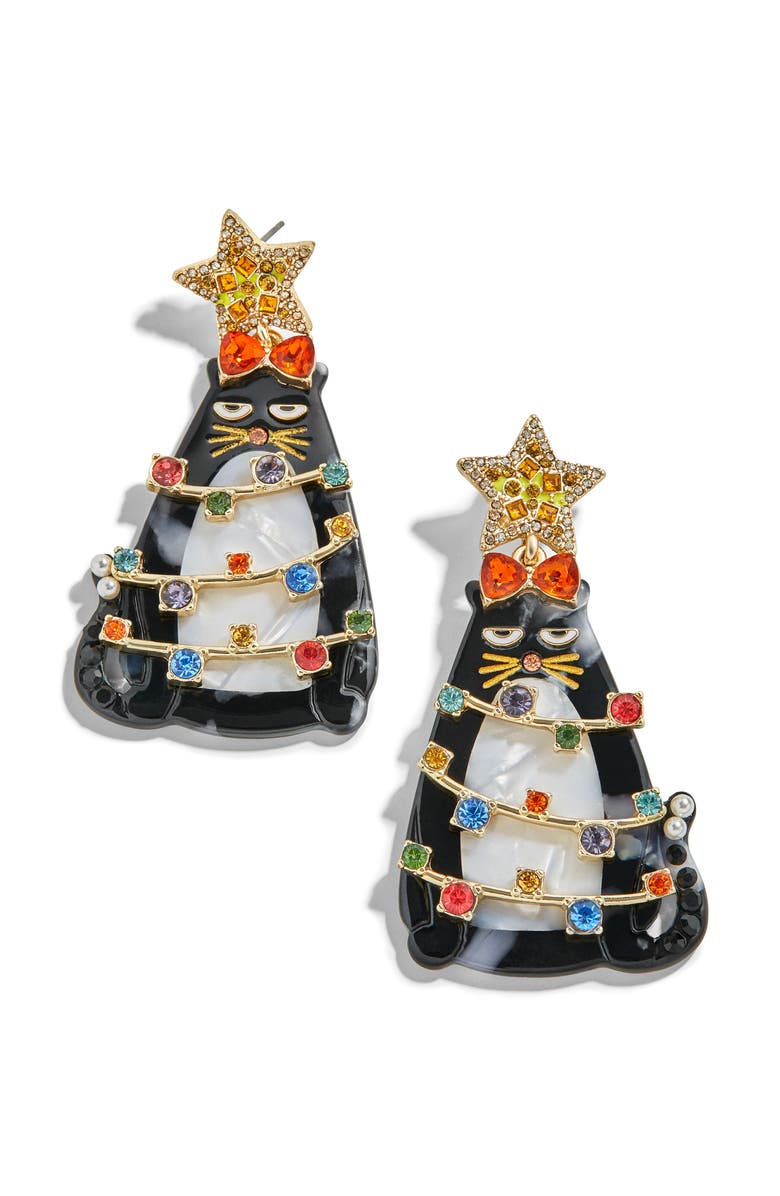 BaubleBar Merry Meow Earrings, Main, color,