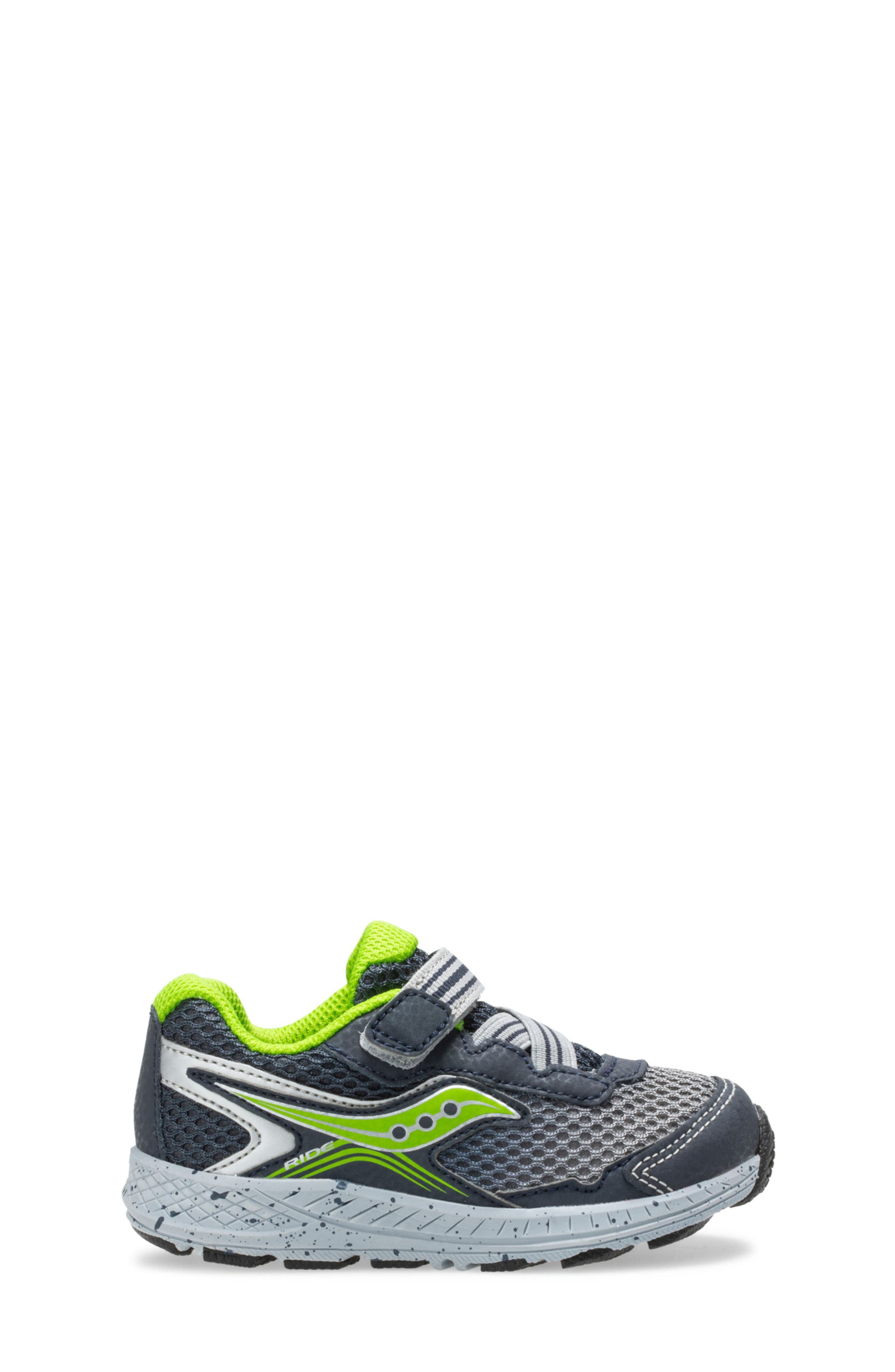 Saucony Ride 10 Jr. Sneaker, Alternate, color, Navy/ Green