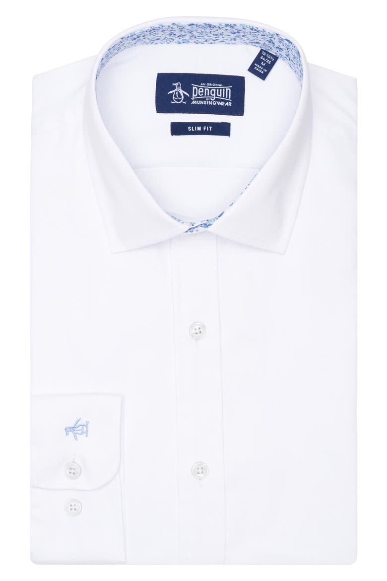 Royal Oxford Slim Fit Dress Shirt, Main, color, WHITE