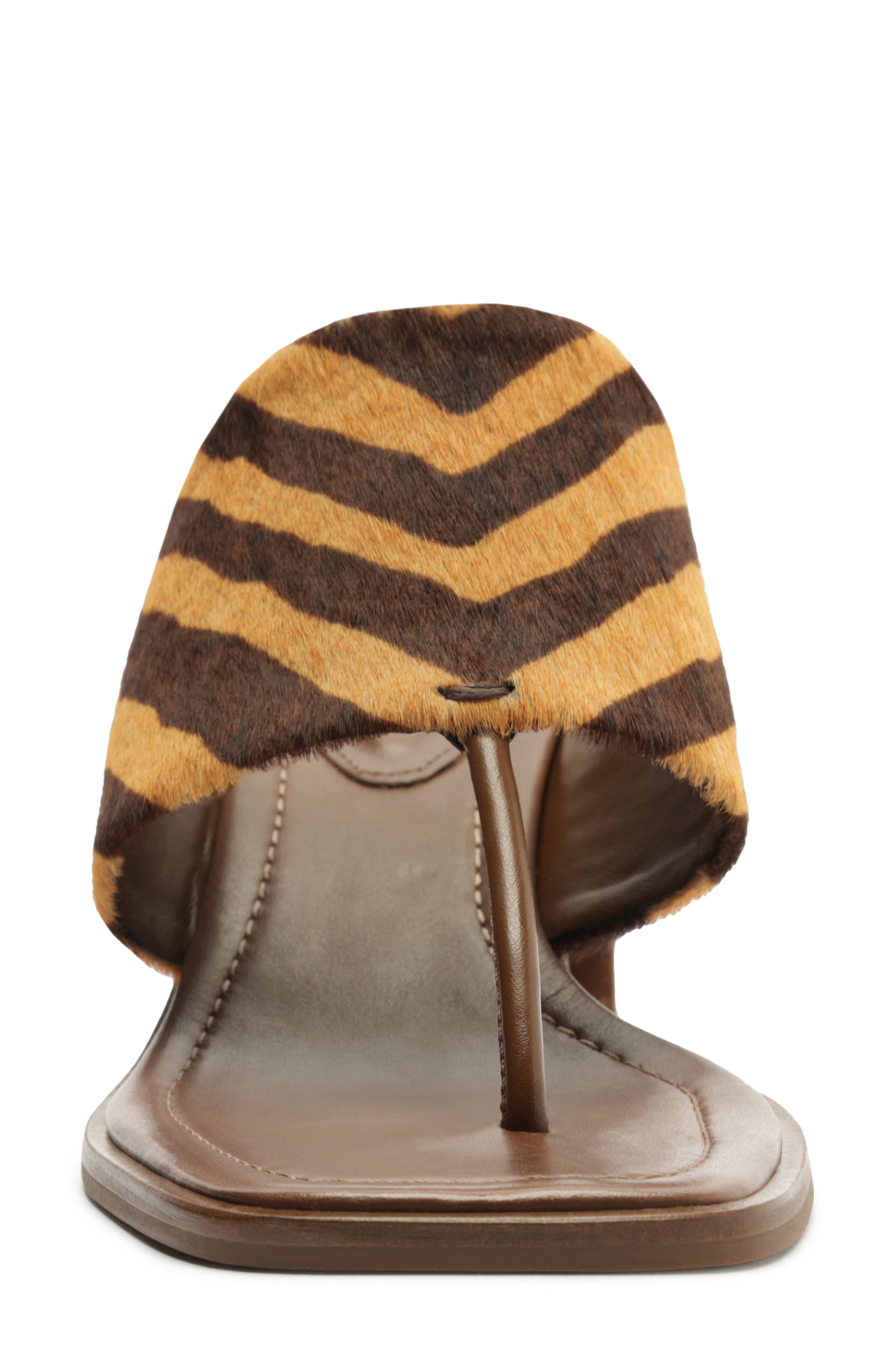 Schutz Martha Flip Flop, Alternate, color, Natural/ Pecan Brown