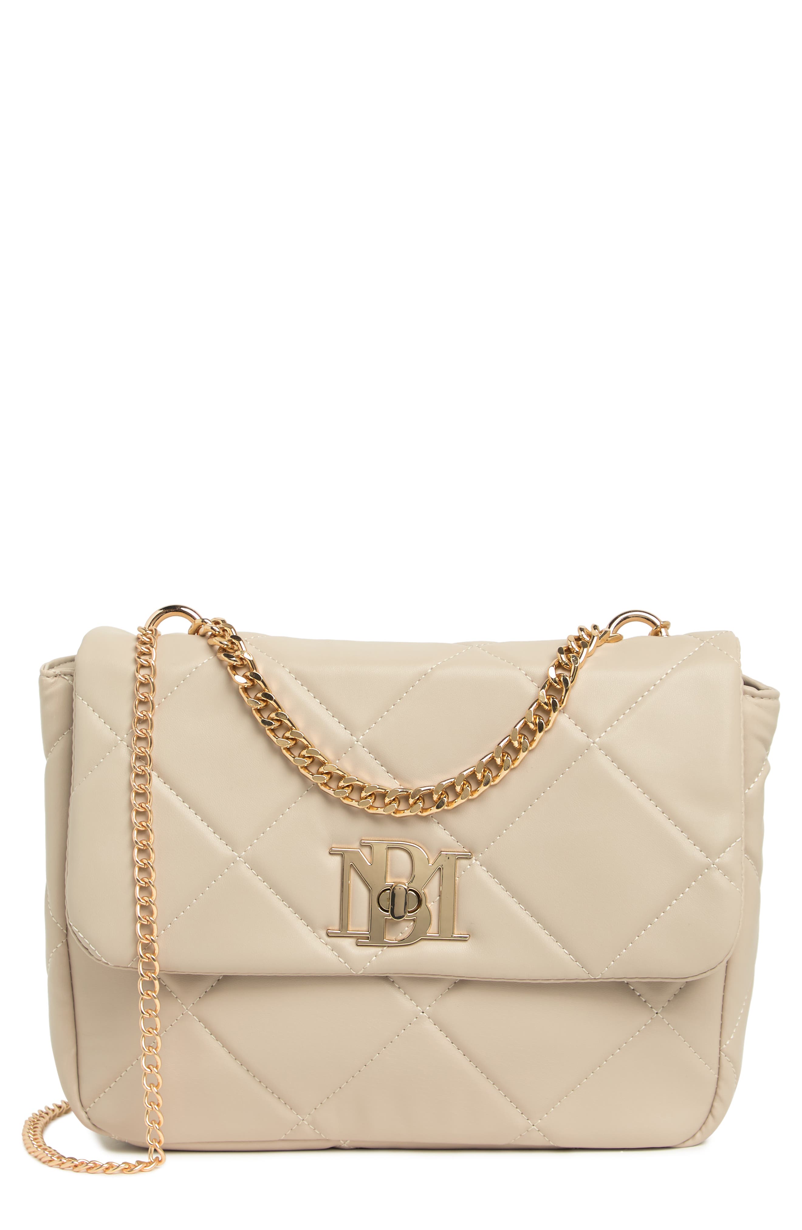 Large Quilted Crossbody Bag, Main, color, OFF WHITE