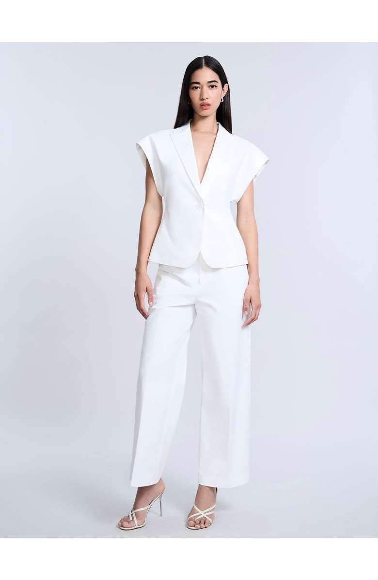 BCBGMAXAZRIA Twill Vest, Alternate, color, Chalk