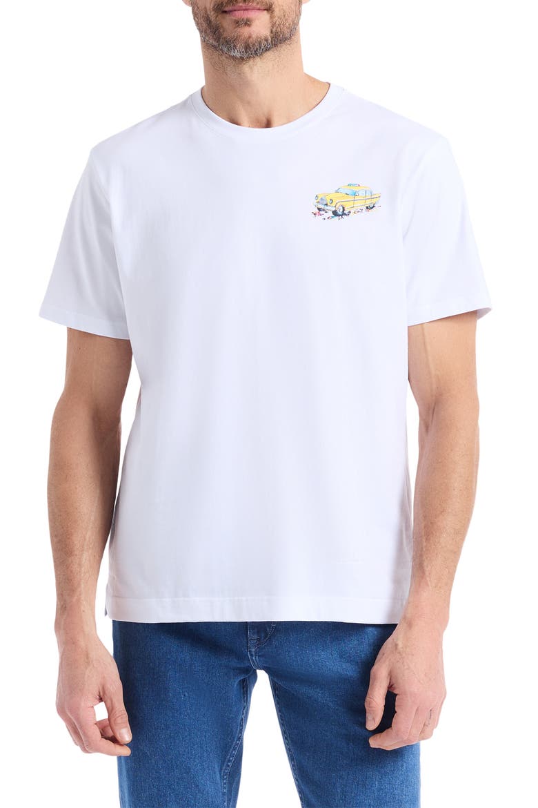 Skyline Cruise Cotton Graphic T-Shirt, Main, color, WHITE
