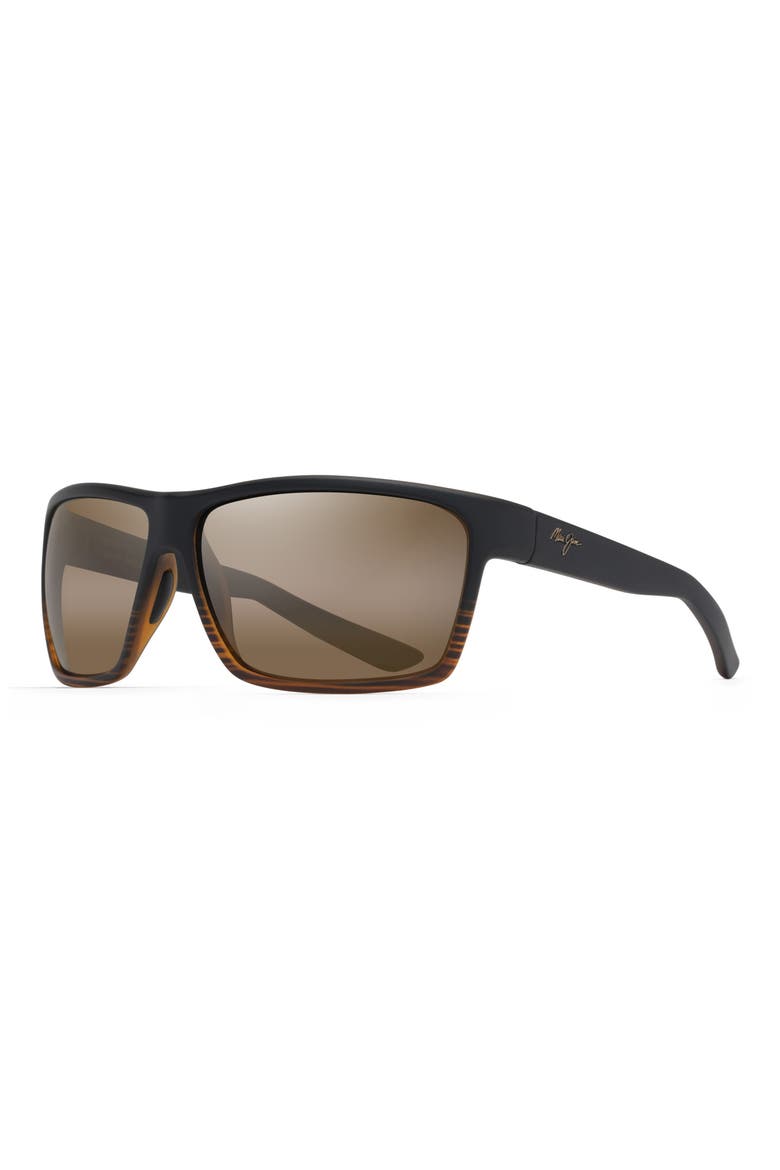 Alenuihaha 64mm Polarized Sport Sunglasses, Alternate, color, STRIPE DARK BROWN/ BRONZE
