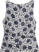 Madewell Cinched Boatneck Sleeveless Linen Top