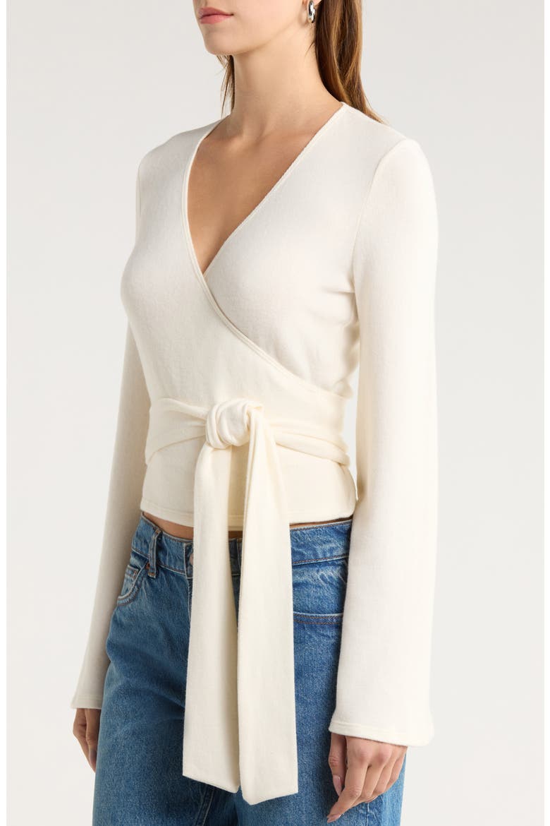 Kylen Wrap Top, Alternate, color, FIOR DI LATTE