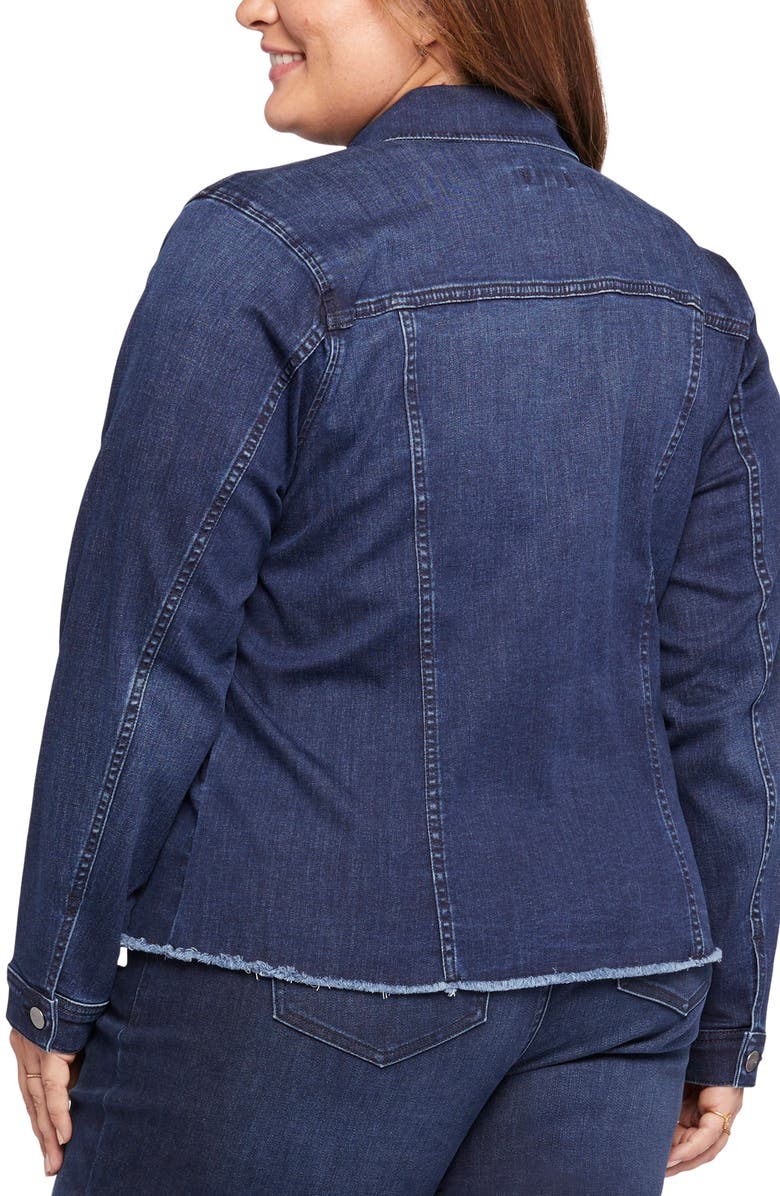 NYDJ Fray Hem Denim Trucker Jacket, Alternate, color, 
