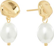 ATHRA LUXE Faux Pearl Drop Earrings