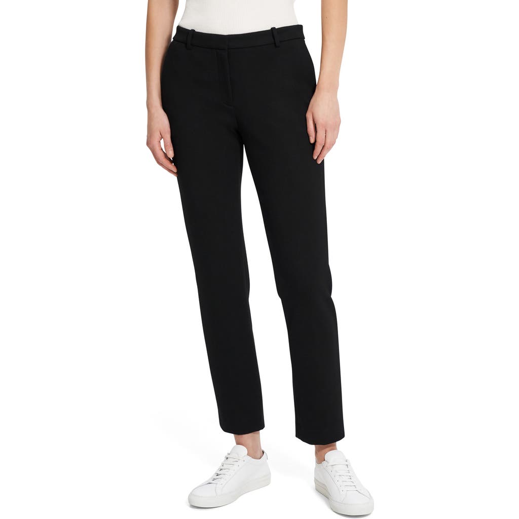 Theory Treeca Double Knit Ankle Pants In Black
