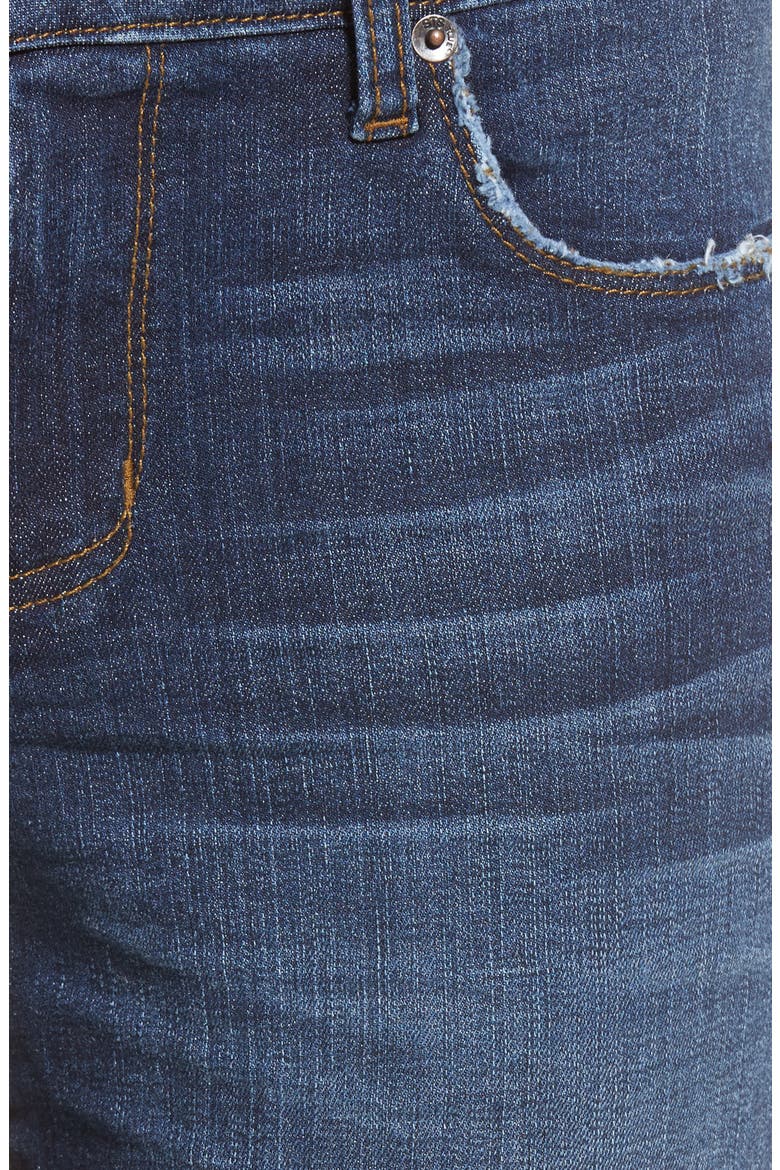 Step Hem Skinny Jean, Alternate, color, DARK RINSE WASH