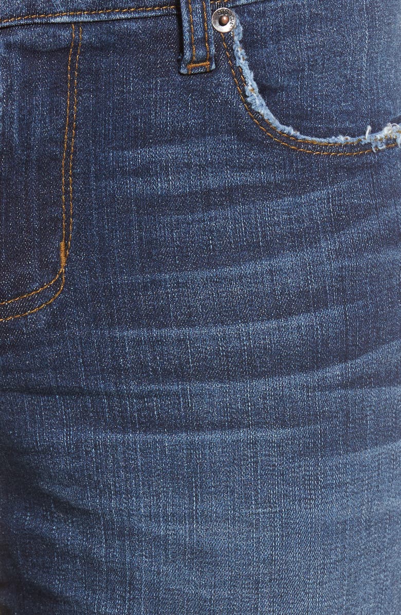 BP. Ripped Step Hem Skinny Jeans, Alternate, color, 