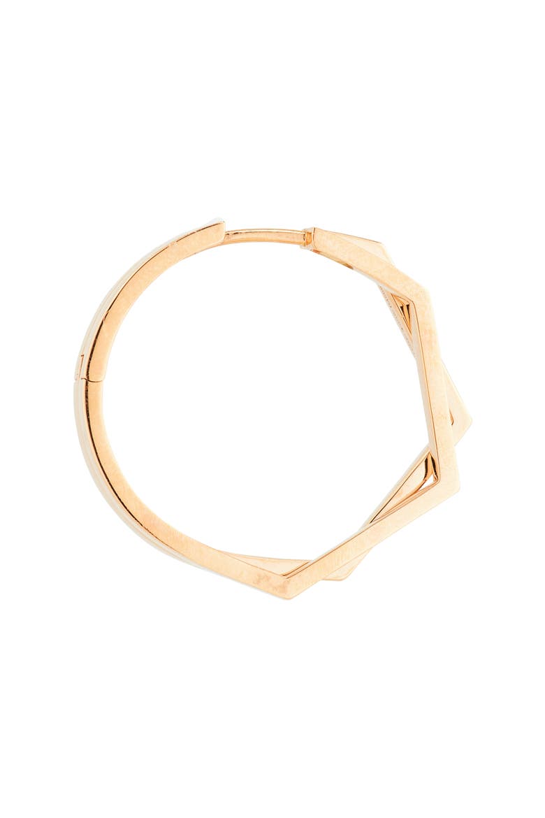 Antifer 2-Row Diamond Pavé Huggie Hoop Earring, Alternate, color, ROSE GOLD