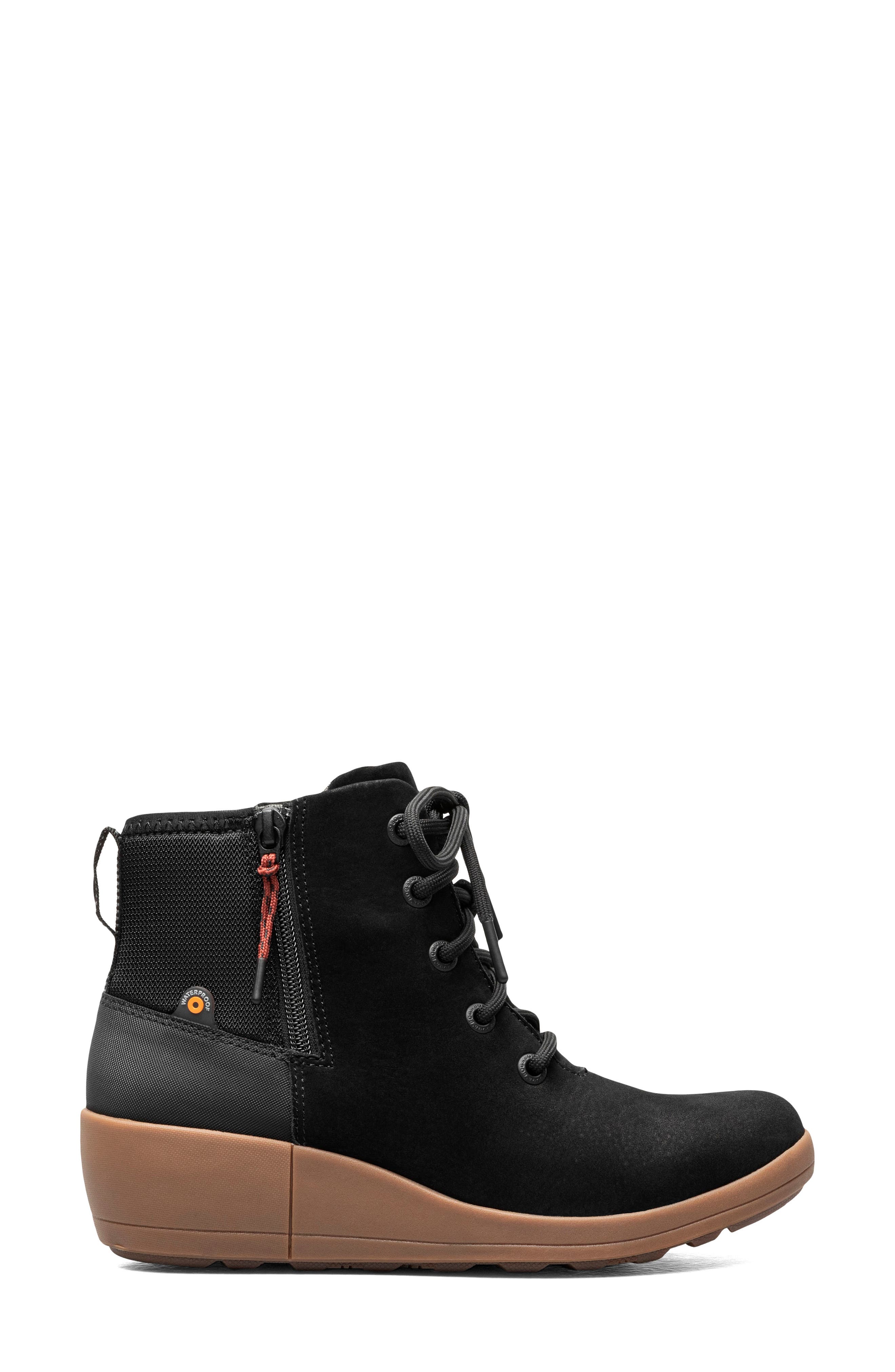 Vista Rugged Waterproof Leather Boot, Alternate, color, BLACK