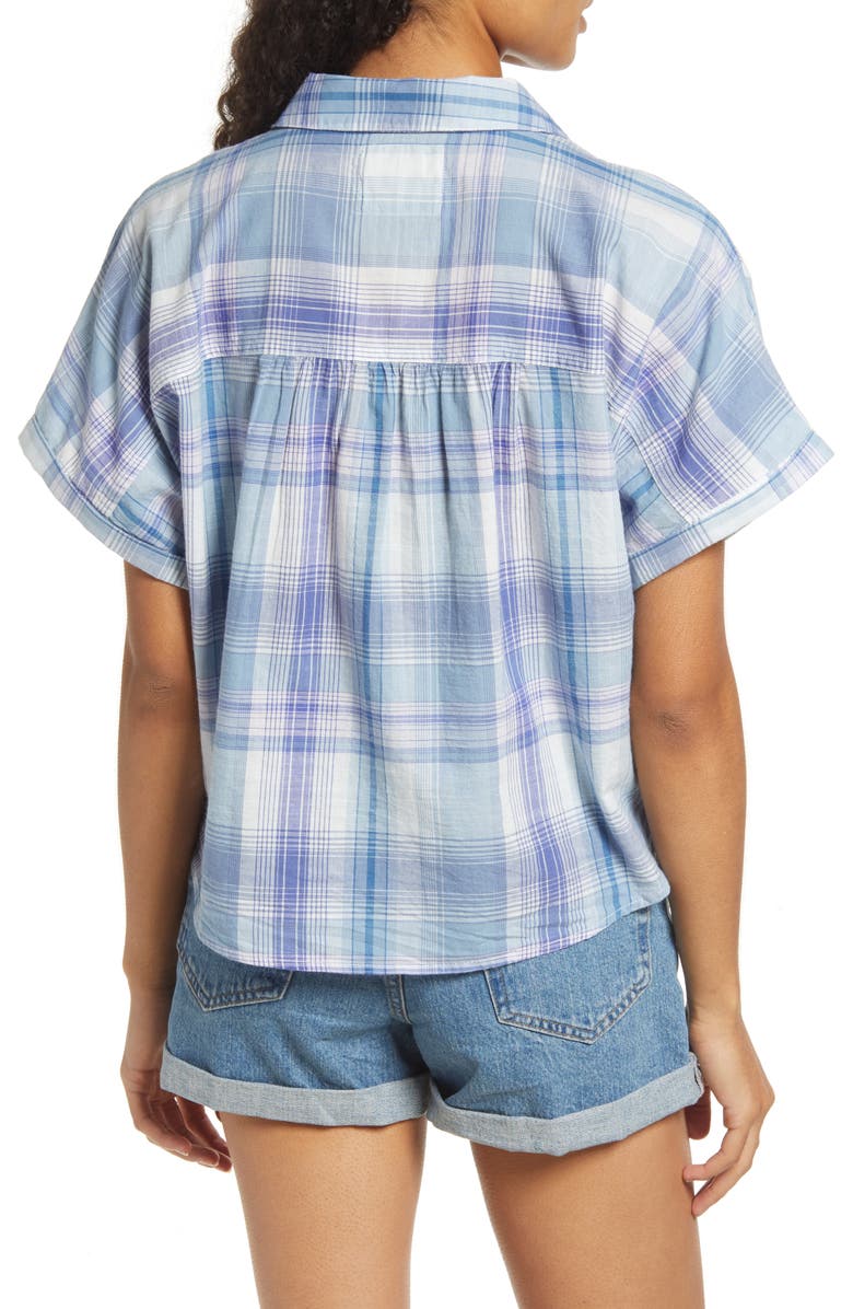 Lucky Brand Relaxed Plaid Cotton Button-Up Shirt, Alternate, color, 