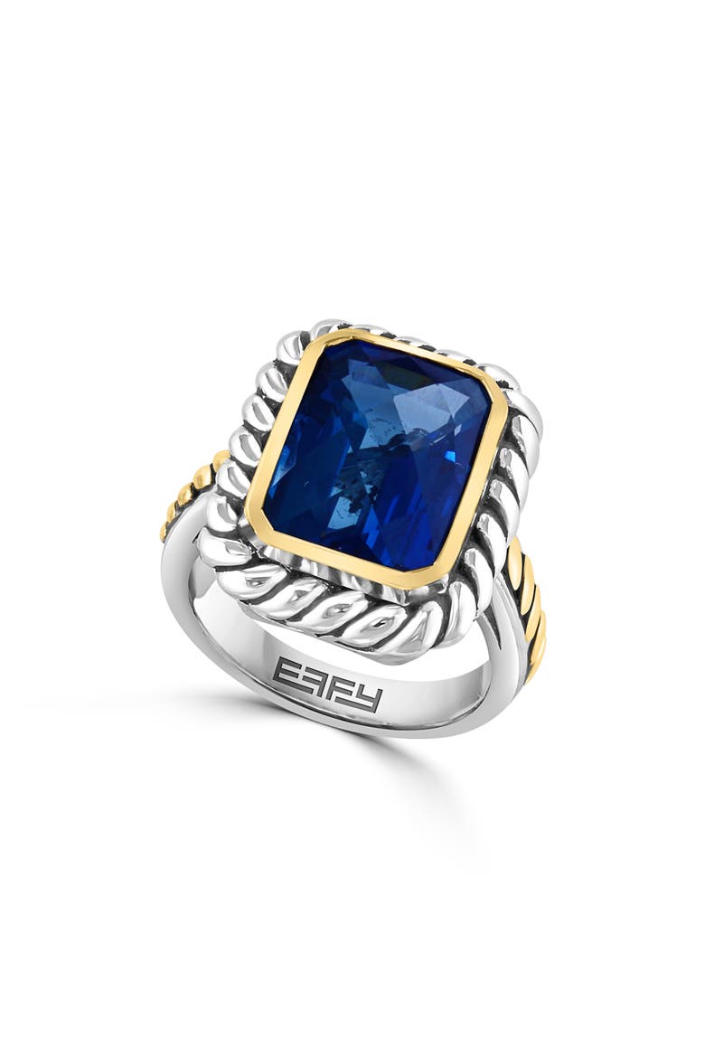 Two-Tone London Blue Topaz Ring, Main, color, BLUE
