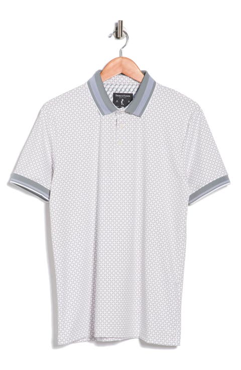 Tipped Geometric Knit Polo