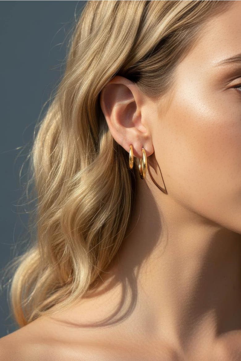 Crescent Hoops, Alternate, color, Gold