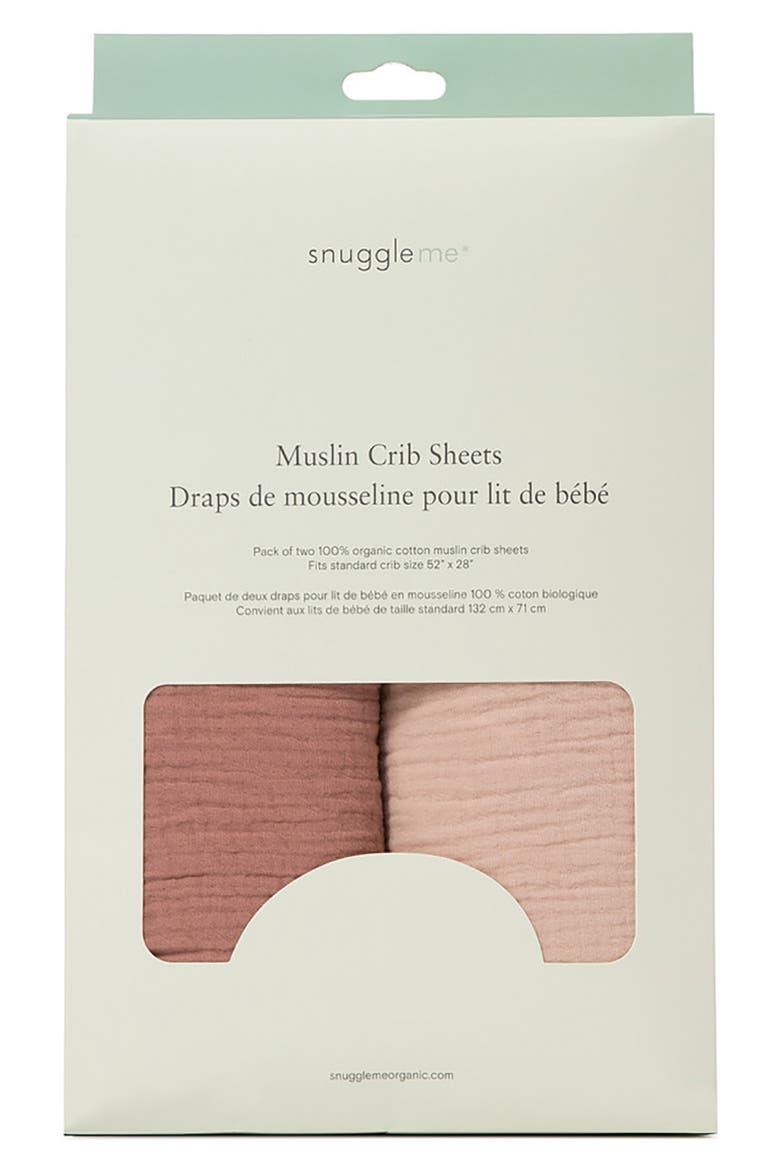 Assorted 2-Pack Muslin Crib Sheets, Alternate, color, PETAL GUMDROP