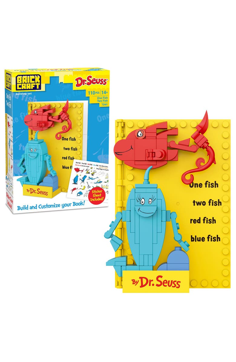 Brickcraft Dr. Seuss One Fish Two Fish Book Building Set, Main, color, Red