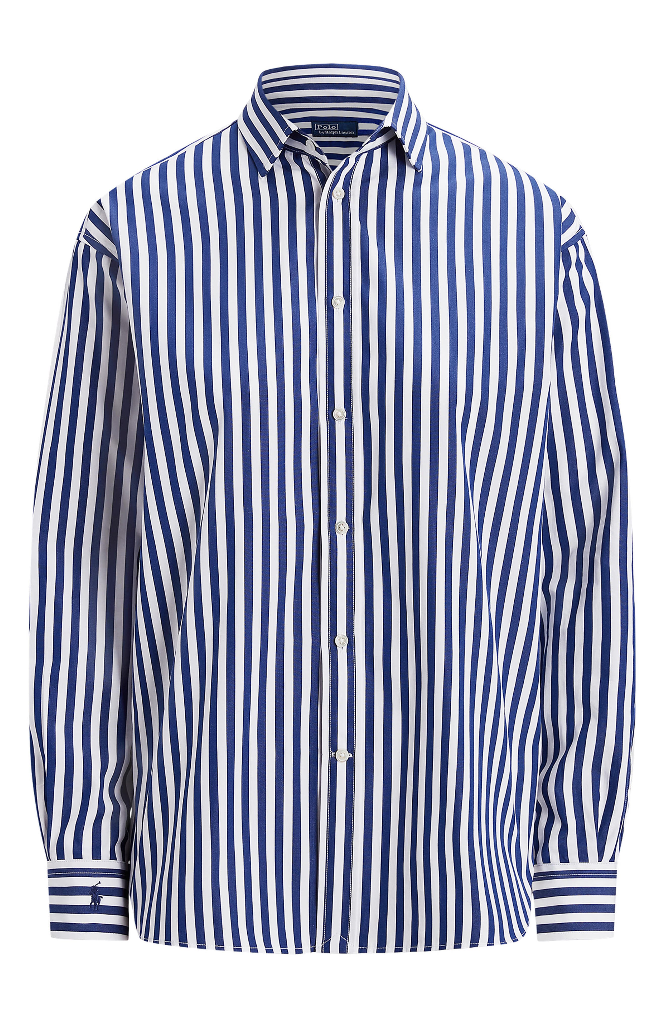 Stripe Relaxed Fit Cotton Button-Up Shirt (Women) | Nordstrom