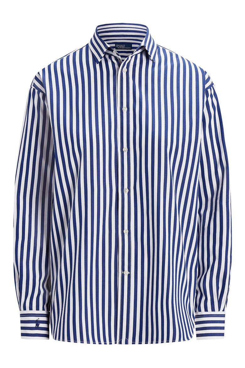 Stripe Relaxed Fit Cotton Button-Up Shirt (Women) | Nordstrom