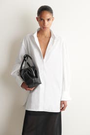 COS Wing-Collar Cotton Tuxedo Shirt
