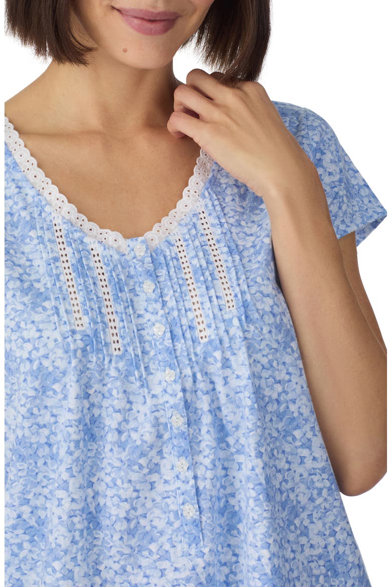 Cotton Jersey Short Nightgown, Alternate, color, BLUE PRINT