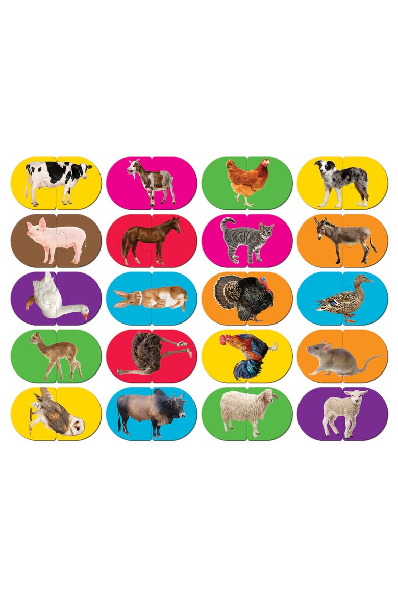 Heads & Tails Farm Matching Puzzles, Alternate, color, Multicolor