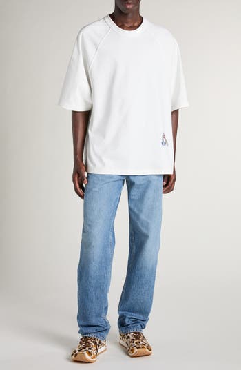 Bottega Veneta Whale Embroidered Oversize Cotton Jersey T
