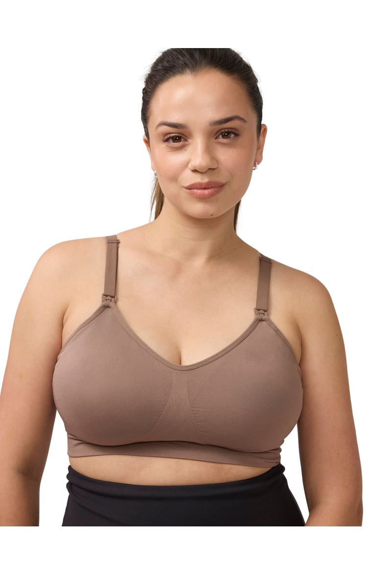 Cooling Do-It-All Nursing Pumping Maternity Bra, Main, color, Deep Taupe