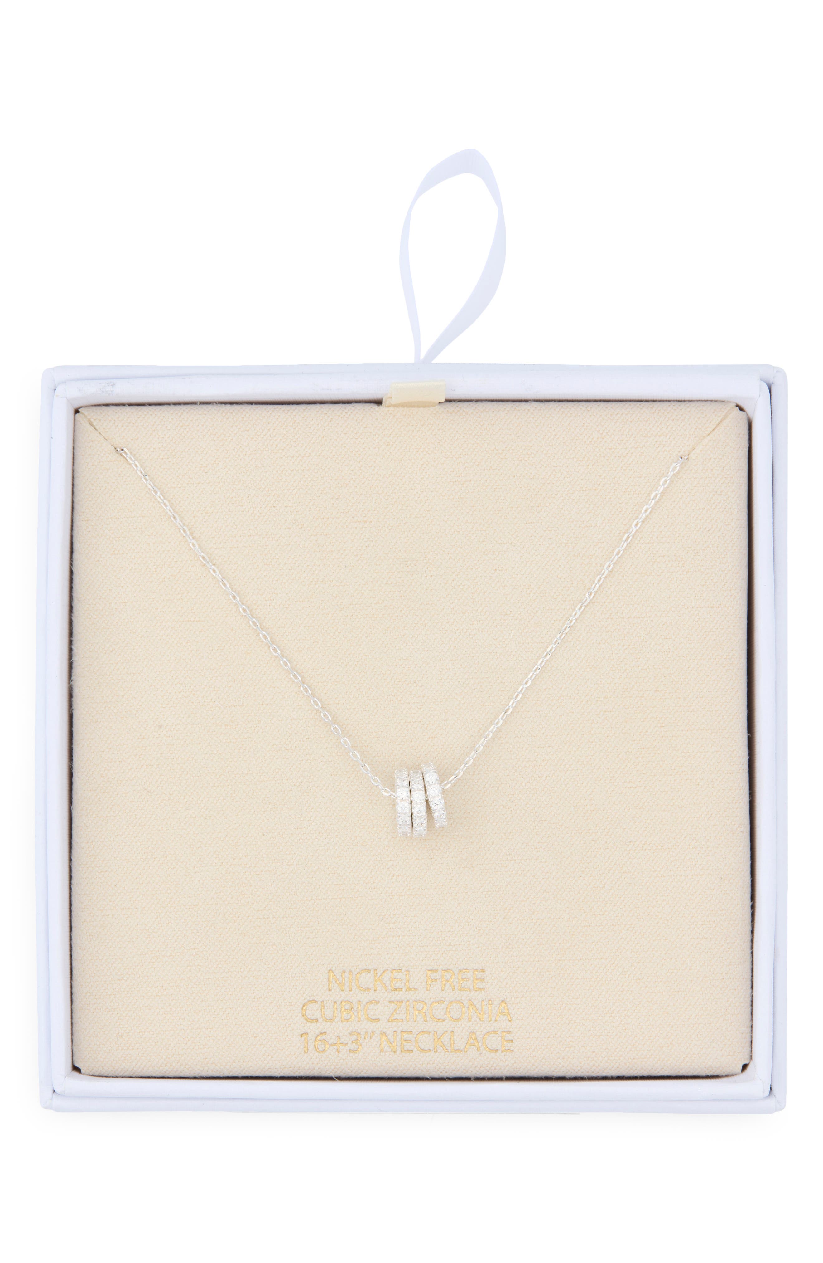 NORDSTROM RACK Cubic Zirconia Rondelle Necklace