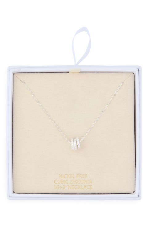Cubic Zirconia Rondelle Necklace