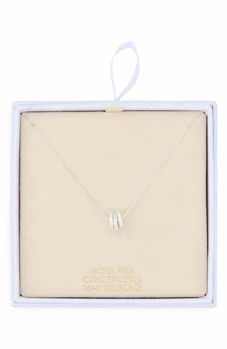 NORDSTROM RACK Cubic Zirconia Rondelle Necklace