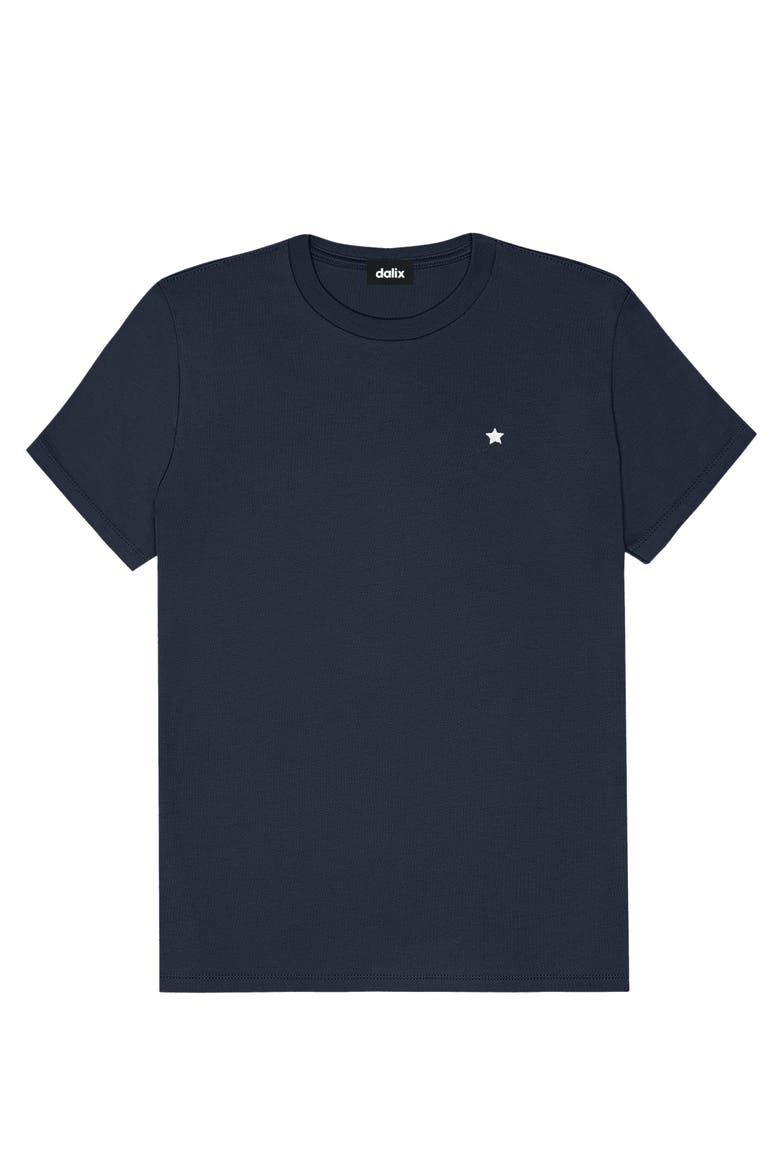 Womens Lil Star Lightweight Jersey Tee, Main, color, Navy Blue