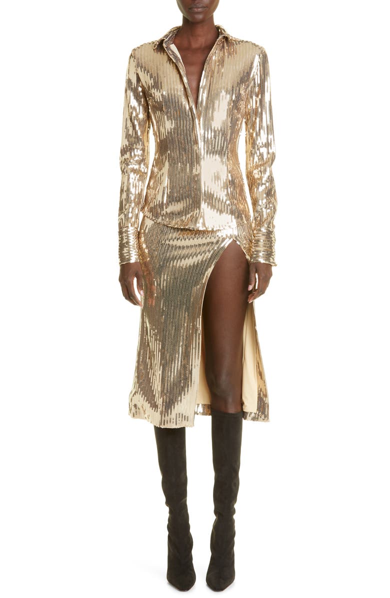 LaQuan Smith Sequin Pencil Skirt, Alternate, color, 