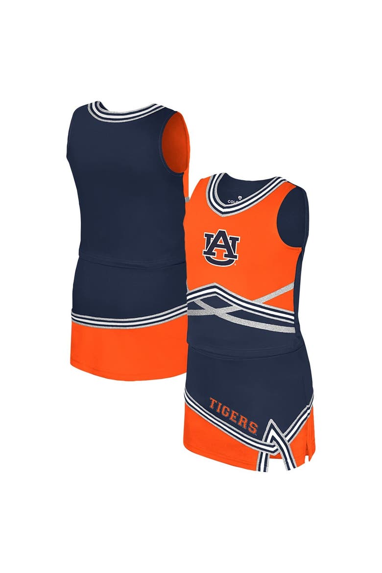 Girls Youth Colosseum Navy Auburn Tigers Lollipop Park Cheer Two-Piece Set, Main, color, Navy