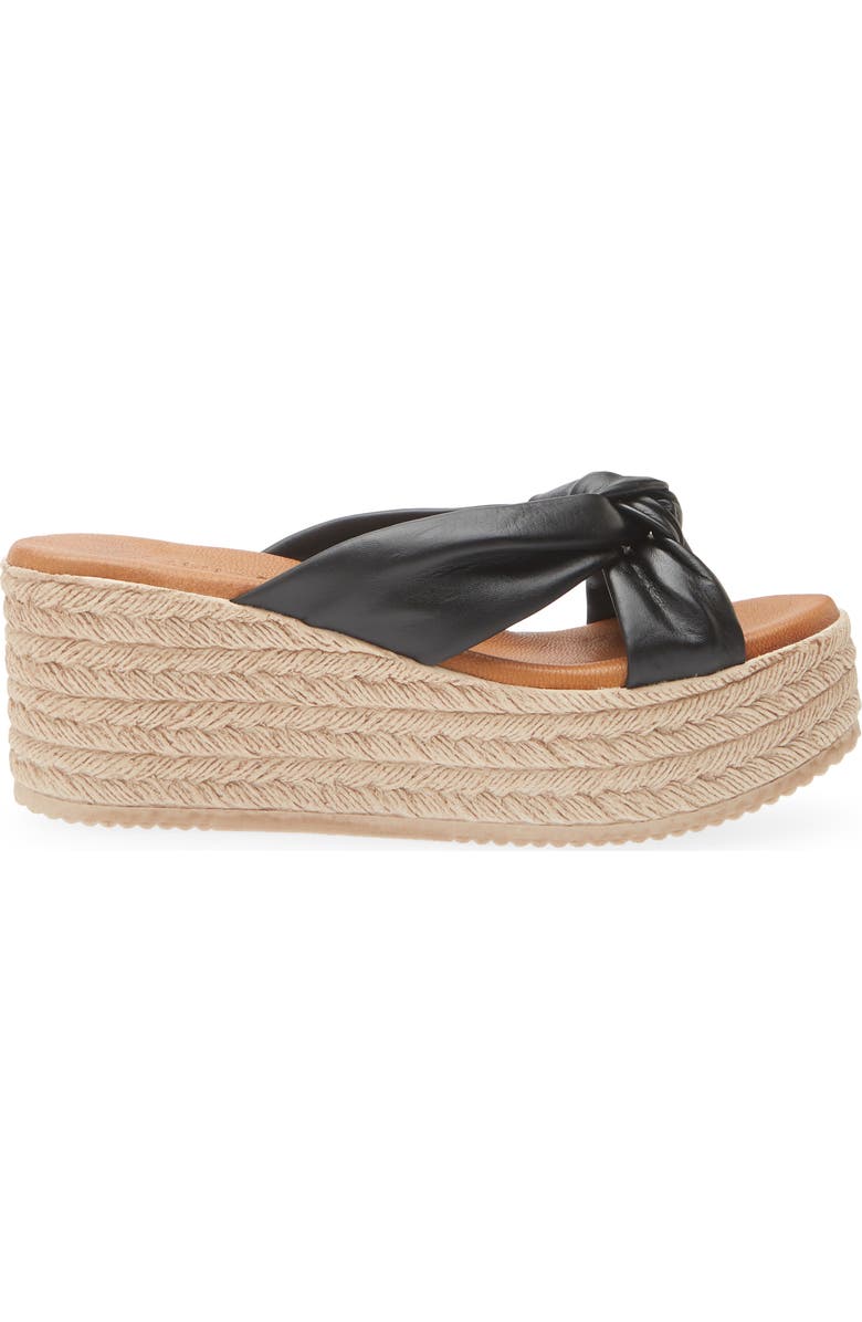 Cordani Brenda Platform Espadrille Sandal, Alternate, color, Black Leather
