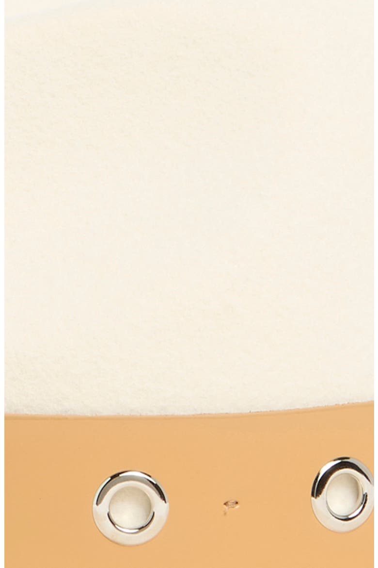 Wide Brim Wool Felt Adjustable Panama Hat, Alternate, color, IVORY