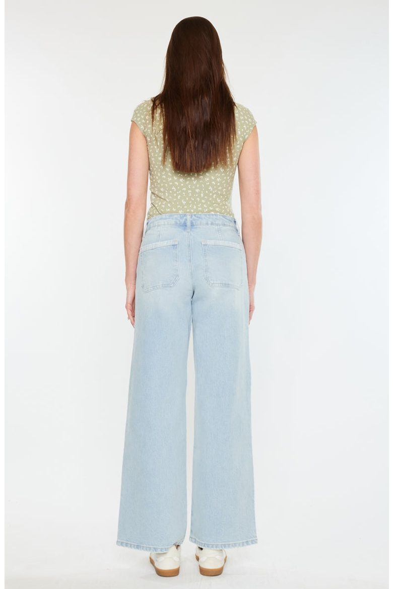Mona High Rise Wide Leg Jeans, Alternate, color, Light Wash