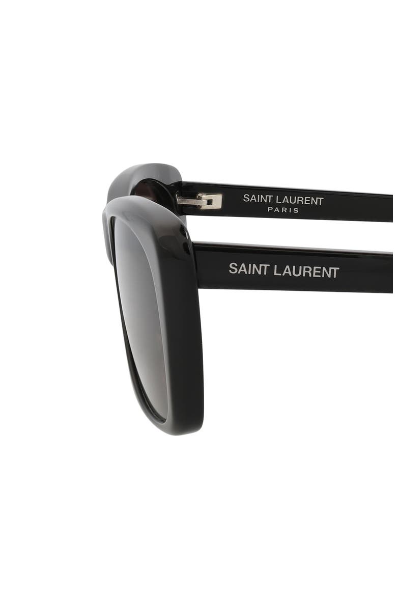 58mm Rectangular Sunglasses, Alternate, color, BLACK BLACK BLACK