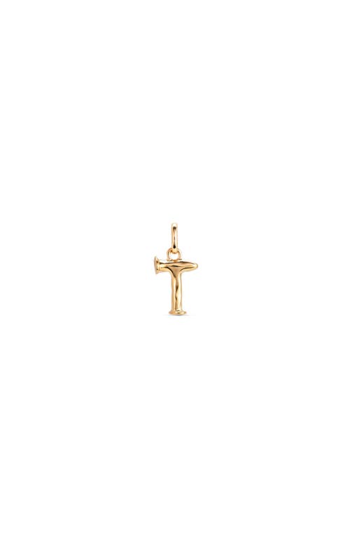 Unode50 18k Gold-plated Letter T Charm
