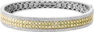 EFFY Natural Yellow & White Diamond Bangle Bracelet in 14K White & Yellow Gold