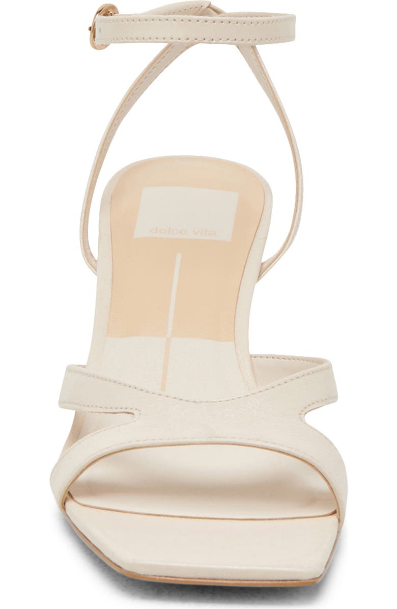 Dolce Vita Becki Ankle Strap Sandal, Alternate, color, Bone Crinkle Patent