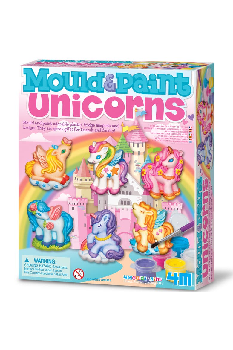 Mold and Paint Unicorns Craft Kit, Main, color, Multicolored