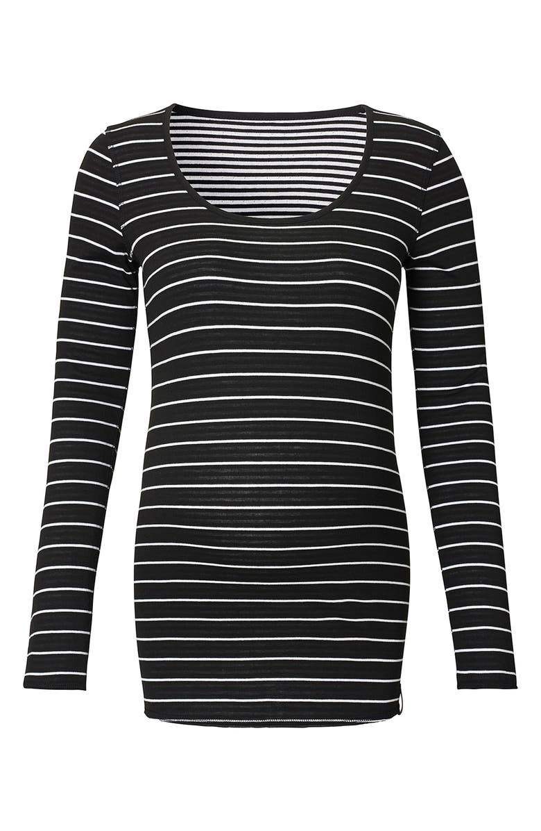 Noppies Ivy Stripe Maternity Shirt, Main, color, 