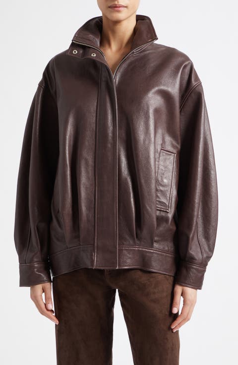 Paula Leather Bomber Jacket